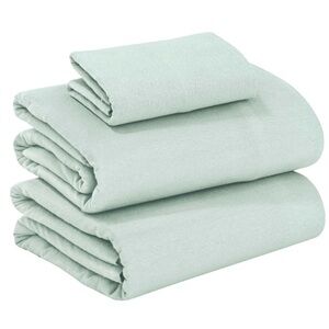 RUVANTI Flannel Sheets Twin XL Size - 100% Cotton XL, Mint